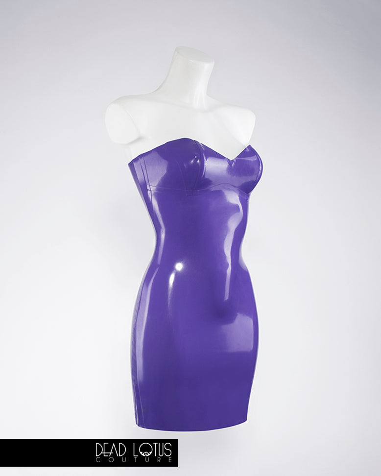 Mauve latex outlet dress